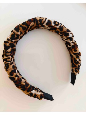 Makmery Leopar Taç Kumaş Kaplamalı Hafif