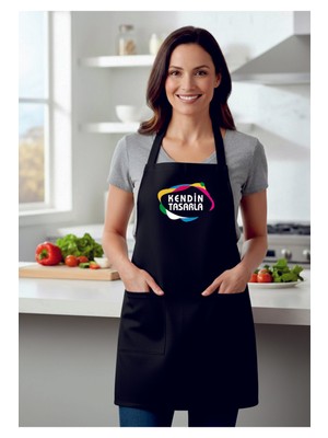 Özbience Çift Cepli Boydan Askılı Çok Amaçlı Önlük, Şef ve Aşçı Için Rahat Tasarım