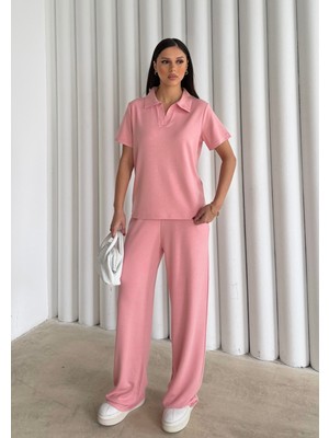 Bejna Kadın Polo Yaka Modal Kısa Kolu Soft Touch Spor Takım