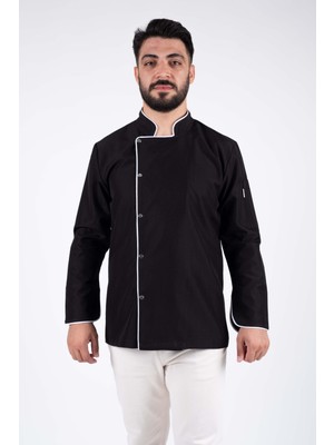 Acar İş Tex Erkek Siyah Chef Aşçı Ceket