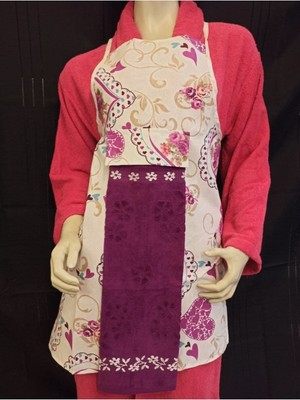 Özbience Şık Mutfak Önlüğü ve Havlusu Seti, Renkli ve Kullanışlı Tasarım