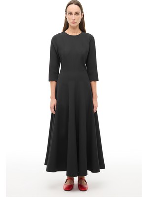 Perspective Antrasit Bisiklet Yaka Bilekte Elbise