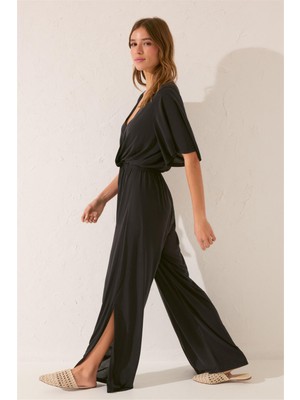 Women Secret Siyah V-Yaka Tulum