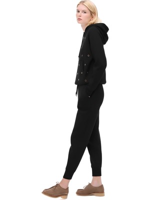 Perspective Triko Rahat Kalıp Bilek Boy Siyah Pantolon