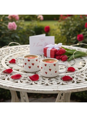  sevgililer gününe özel seri seramik kupa 2'li ve 4'lü hediyelik fincan mug