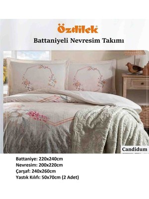Özdilek Çift Kişilik Battaniyeli Nevresim Takımı Candidum