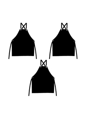 Özbience Şık Siyah Profesyonel Mutfak Önlüğü, Günlük Kullanım Için Ideal