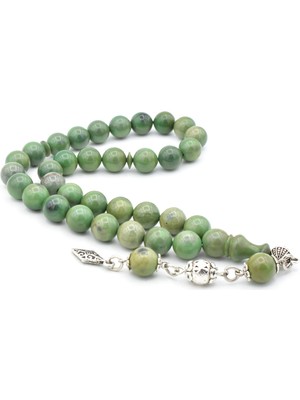 Murty99 Şenalp Model Küre Kesim Turkuaz Sıkma Kehribar Tesbih