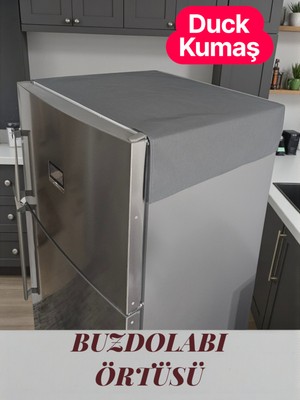 Özbience 70X120 cm Buz Dolabı Örtüsü, Sıvı ve Leke Tutmaz, Fonksiyonel Antrasit Gri