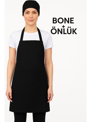 Özbience Şık Siyah Bone ve Önlük Ikili Seti, Pratik Kullanım ve Şıklık Sunar