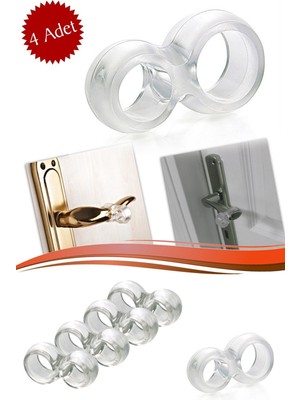 Güvenli Sepet Silikon Kapı & Pencere Vurma Önleyici Stoper Kapı Tamponu 4 Adet