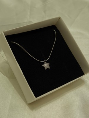 Tüko Store Sevgililer Günü Özel Çelik Zirkon Taşlı Yıldız Kolye