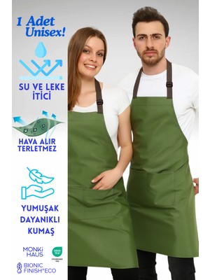Özbience Su Itici, Leke Tutmaz, Unisex Seramik Önlük, Mutfak ve Kafe Kullanımı