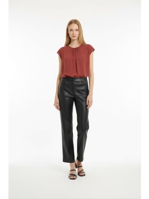 Perspective Bordo Bisiklet Yaka Bluz