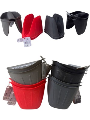 Özbience Iki Adet Silikon Fırın Eldiveni, Isı Yalıtımlı ve Kaymaz, Çok Renkli