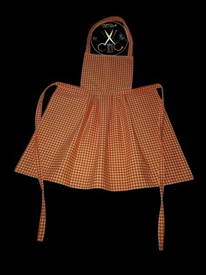 Özbience Turuncu Pötikare Duck Kumaş Mutfak ve Şef Önlüğü