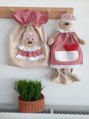 Özbience Renkli ve Şık Poşetlik ile Ekmek Torbası Seti, Mutfağınıza Estetik Katıyor