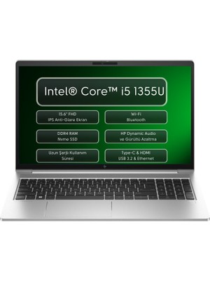 Hp Elitebook 650 G10 B2PK5ES O7 Intel Core I5 1335U 8gb 512GB SSD 15.6″ Fhd Freedos Taşınabilir Bilgisayar