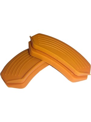 Özbience Turuncu Silikon Tencere Tava Tutacağı Seti, 2'li, Yanmaz ve Yapışmaz, 9x4 cm
