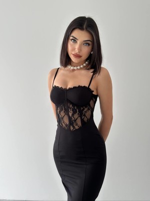 Moderie Butik Begonia Ip Askılı Elbise