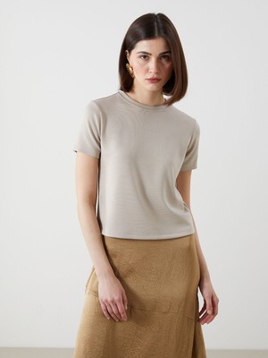 Lc Waikiki Yeni Sezon Bisiklet Yaka Kadın Tişört