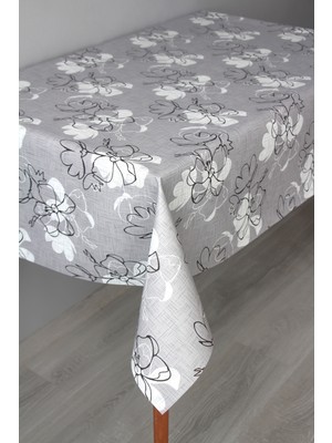 Dede Ev Tekstil Elyaf Silinebilir Pvc Muşamba Masa Örtüsü 1270-SILVERCICEK