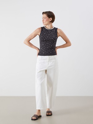 Lc Waikiki Yeni Sezon Bisiklet Yaka Taşlı Kadın Atlet