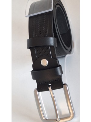 Darkwood -Erkek Deri Kemer-Spor-4 Cm.-Siyah Renk