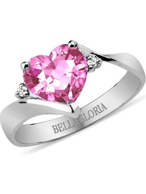 Bella Gloria Pembel Kuvars Pırlanta Aşk Yüzüğü (Gpy0056) 11