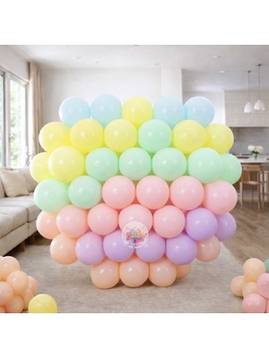 Joyane Karışık Makaron Balon Renk Soft Pastel Balon 25 Adet