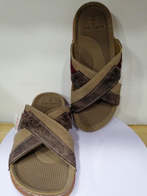 Gezer Yeni Sezon Çapraz Bantlı Rahat Taban Günlük Yazlık Erkek Terlik