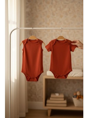 The Nest Kids Heart & Hug Duo 2’li Organik Pamuklu Body Set Kırmızı