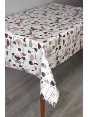 Dede Ev Tekstil Elyaf Silinebilir Pvc Muşamba Masa Örtüsü 66-Mrlgeometrik