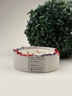 Hindistan Cevizi Kokulu Mum, Dekoratif Beton