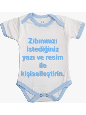 Miras Home Kişiye Özel Baskılı Bebek Zıbını Body (Fotoğraf ve Yazı Seçenekleriyle Kendin Tasarla)