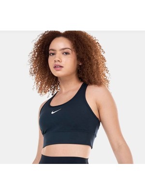 Nike Swoosh Medium Support Padded Longline Sports Siyah Kadın Sporcusütyeni FN2728-010