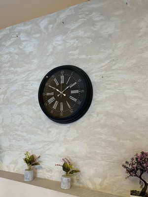 SHC4200 Black Noble 40 cm Metal Duvar Saati