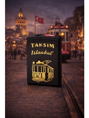 Zeflazer Hediyelik Kişiye Özel Taksim Tramvay Desenli Çakmak