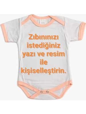 Miras Home Kişiye Özel Baskılı Bebek Zıbını Body (Fotoğraf ve Yazı Seçenekleriyle Kendin Tasarla)