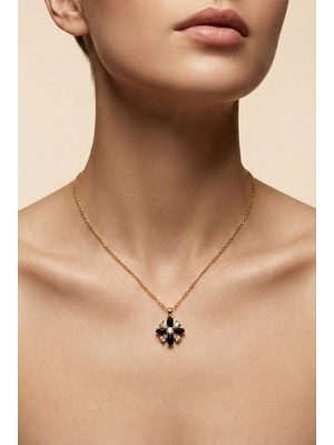 Stainless Steel Minimal Zirkon Taşlı Kadın Çelik Kolye