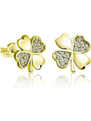 Bazarhane Gümüş Yonca Kadın Küpe