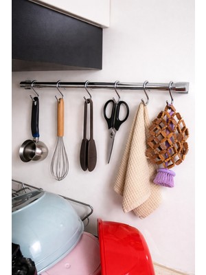 Alanraf Paslanmaz Çelik Krom Kaplama Banyo , Mutfak , Çok Amaçlı Askılık 30 cm