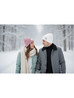 Umel Tekstil 14 Şubat Sevgililer Günü'ne Özel Bere Kalp Detaylı Kaşkorse Çift Kat İki Adet