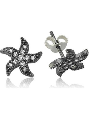 Bazarhane Gümüş Deniz Yıldızı Çivili Küpe