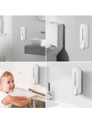 Dln Shop 1 Adet 350 ml Duş Şampuan Dispenseri, Doldurulabilir Şampuan ve Saç Kremi Şişeleri D-34