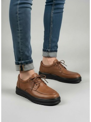 Zapatos JY-T12X Arts Bağcıklı Cilt Erkek Günlük Spor Klasik Ayakkabı Cst - Taba
