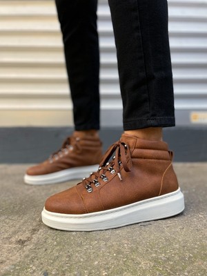 Zapatos JY206 Ottawa Bağcıklı Ortopedik Taban Cilt Erkek Spor Bot Cbt - Taba