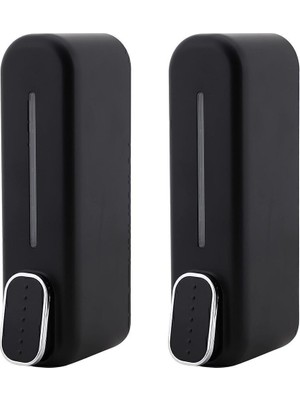 Dln Shop 350 ml Duvara Monte Manuel Sabunluk Sıvı Lavabo Sabunluk El Sabunu Siyah Renk 2 Adet D-34