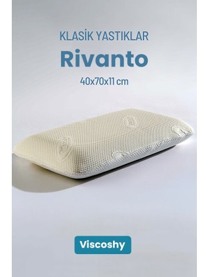 Viscoshy Rivanto Uzun Klasik Premium Gelişmiş Ergonomik Ortopedik Visko, Lüks, Visco Yastık
