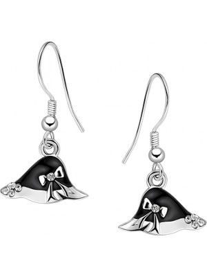 Tuqos Şapka Motifli Çelik Kadın Küpe